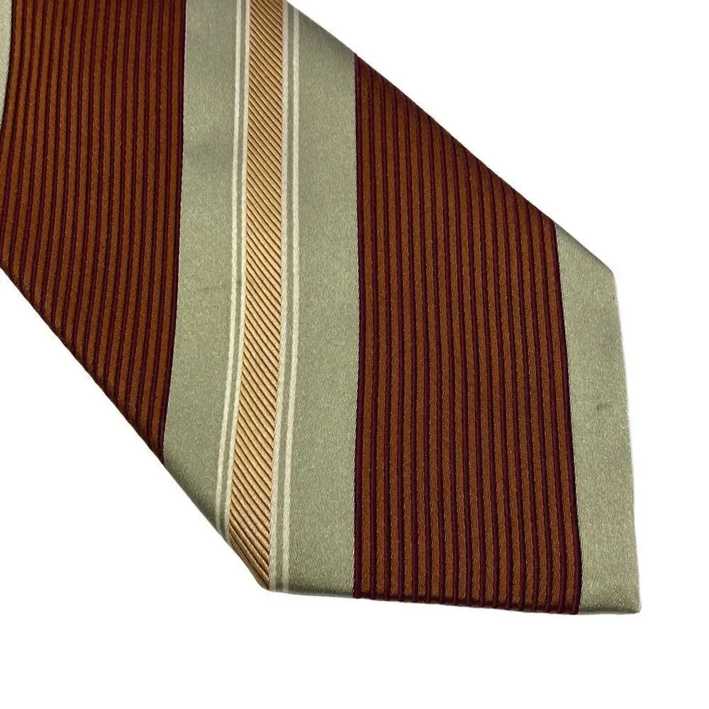 Henry Jacobson Silk Blend Neck Tie Diagonal Stripes